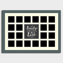 Load image into Gallery viewer, Large Multi Photo Family Frame to Hold 20 4x4 Instagram Photos in a 40mm Dark Grey Frame - Multi Photo Frames
