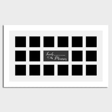 Load image into Gallery viewer, Large Multi Photo Family Picture Frame Holds 16 Instagram Size Photos in a 33mm White Frame - Multi Photo Frames
