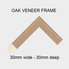 Load image into Gallery viewer, Large Multi Photo Frame Holds 30 - 5&quot; x 5&quot; Photos in a 30mm Wide Oak Veneer Frame - Multi Photo Frames
