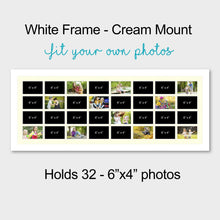 Load image into Gallery viewer, Large Multi Photo Frame Holds 32 6&quot; x 4&quot; Photos in a White Wood Frame - Multi Photo Frames
