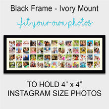 Load image into Gallery viewer, Large Multi Photo Frame Holds 52 4&quot;x4&quot; Instagram Size Photos in a 33mm Black Wood Frame - Multi Photo Frames
