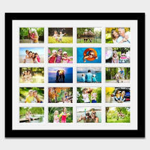 Load image into Gallery viewer, Large Multi Photo Frame to Hold 20 6&quot;x4&quot; Photos in a 33mm Black Wood Frame - Multi Photo Frames

