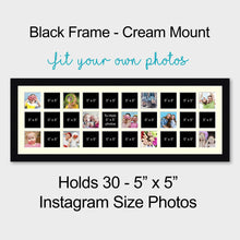 Load image into Gallery viewer, Large Multi Photo Frame to Hold 30 - 5&quot; x 5&quot; Photos in a 33mm Black Frame - Multi Photo Frames
