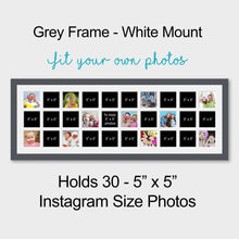 Load image into Gallery viewer, Large Multi Photo Frame to hold 30 5&quot;x5&quot; Photos in a 33mm Dark Grey Frame - Multi Photo Frames
