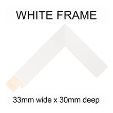 Load image into Gallery viewer, Large Multi Photo Picture Frame 6 Apertures for 8x10 Photos in a 33mm White Wood Frame - Multi Photo Frames
