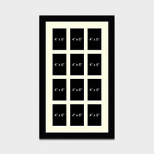 Load image into Gallery viewer, Large Multi Photo Picture Frame Holds 12 4x6 Photos in a 33mm Black Wood Frame - Multi Photo Frames
