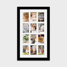 Load image into Gallery viewer, Large Multi Photo Picture Frame Holds 12 4x6 Photos in a 33mm Black Wood Frame - Multi Photo Frames

