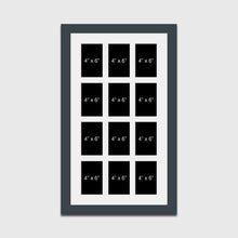 Load image into Gallery viewer, Large Multi Photo Picture Frame Holds 12 4x6 Photos in a 40mm Dark Grey Frame - Multi Photo Frames
