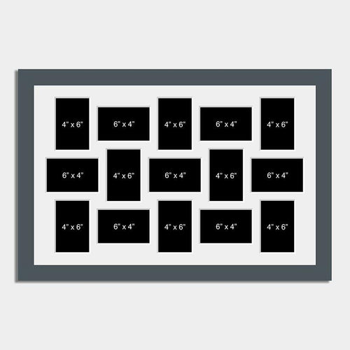 Large Multi Photo Picture Frame Holds 15 6