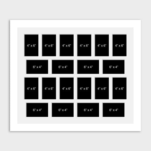 Large Multi Photo Picture Frame Holds 20 6