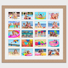 Load image into Gallery viewer, Large Multi Photo Picture Frame Holds 20 6&quot;x4&quot; Photos in a 30mm Oak Veneer - Multi Photo Frames
