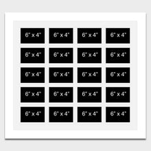 Load image into Gallery viewer, Large Multi Photo Picture Frame Holds 20 6&quot;x4&quot; Photos in a 33mm White Wood Frame - Multi Photo Frames
