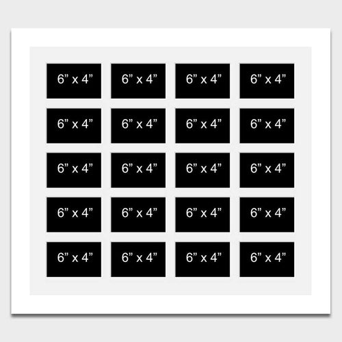 Large Multi Photo Picture Frame Holds 20 6