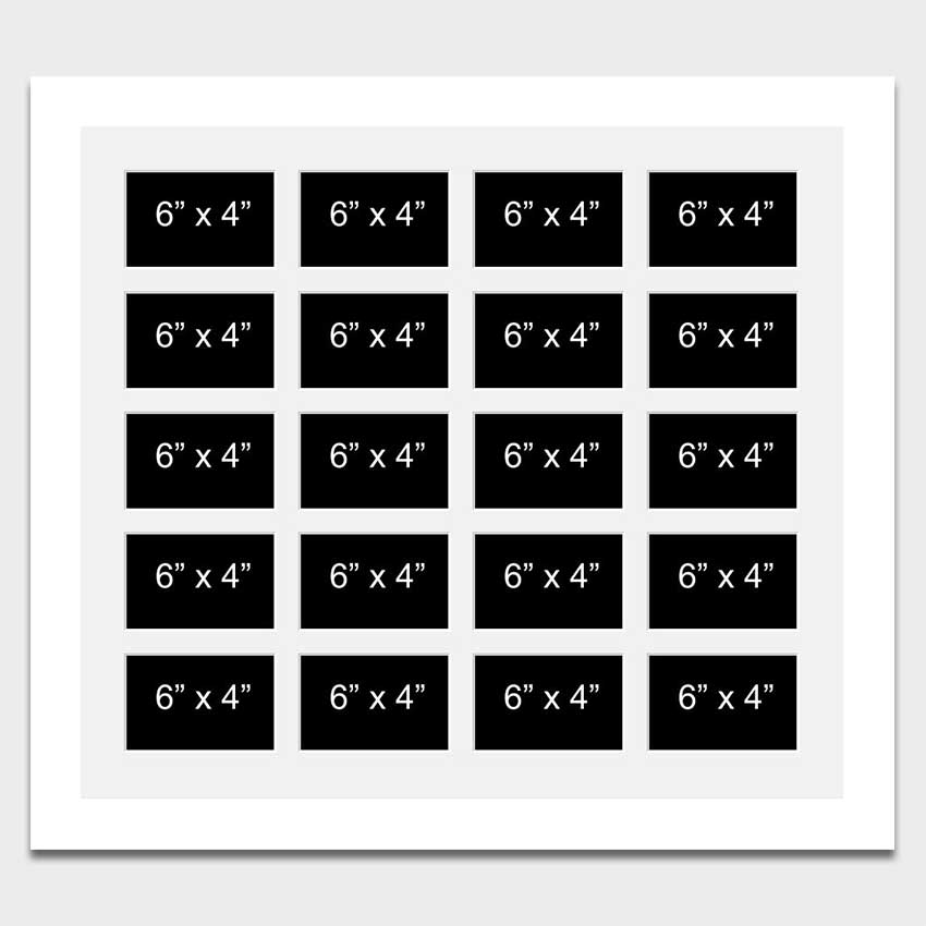Large Multi Photo Picture Frame Holds 20 6