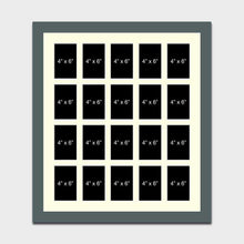 Load image into Gallery viewer, Large Multi Photo Picture Frame Holds 20 6&quot;x4&quot; Photos in a 40mm Dark Grey Frame - Multi Photo Frames
