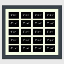Load image into Gallery viewer, Large Multi Photo Picture Frame Holds 20 6&quot;x4&quot; photos in a 40mm Dark Grey Frame - Multi Photo Frames
