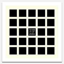 Load image into Gallery viewer, Large Multi Photo Picture Frame Holds 25 4&quot;x4&quot; Instagram Size Photos 33mm White Wood Frame - Multi Photo Frames
