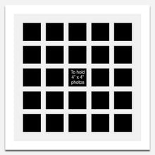 Load image into Gallery viewer, Large Multi Photo Picture Frame Holds 25 4&quot;x4&quot; Instagram Size Photos 33mm White Wood Frame - Multi Photo Frames
