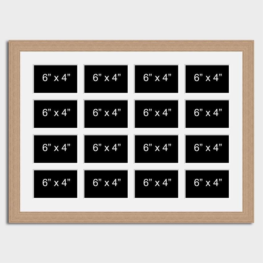 Large multi photo picture frame to Hold 16 6