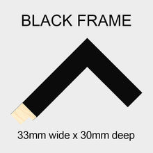 Load image into Gallery viewer, Large Multi Photo Picture Frame to Hold 6 8&quot;x10&quot; Photos in a 33mm Black Wood Frame - Multi Photo Frames
