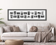 Load image into Gallery viewer, Large Panoramic Multi Photo Picture Frame - Holds 20 photos in a Grey Frame - Multi Photo Frames

