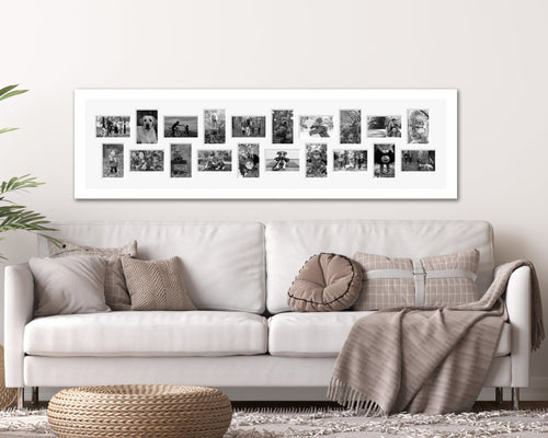 Large Multi-photo Picture Collage Frame Holds 20 4x6 Photos in an Oak  Veneer Frame 