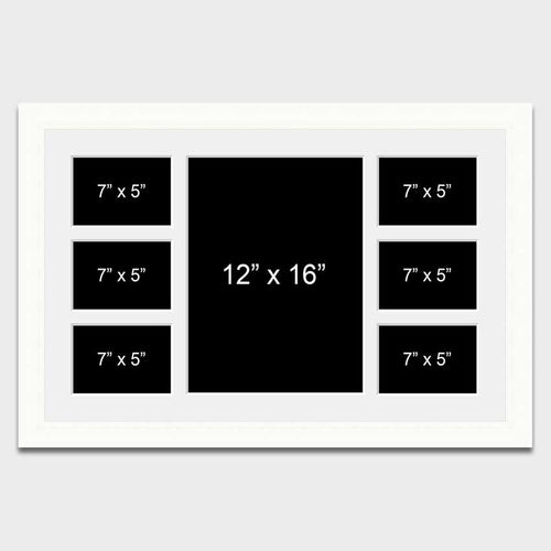 Multi Photo Frame - 7 Apertures to Hold 6 7