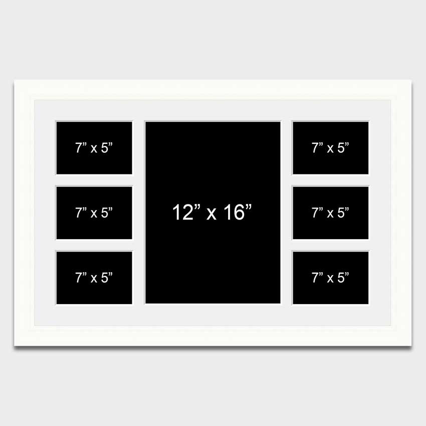 Multi Photo Frame - 7 Apertures to Hold 6 7