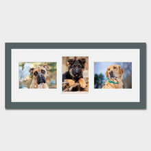 Load image into Gallery viewer, Multi Photo Frame Holds 3 5&quot;x7&quot; Mixed Shape Photos in a Grey Wooden Frame - Multi Photo Frames
