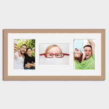 Load image into Gallery viewer, Multi Photo Frame Holds 3 5&quot;x7&quot; Mixed Shape Photos in an Oak Veneer Frame - Multi Photo Frames
