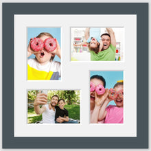 Load image into Gallery viewer, Multi Photo Frame - Holds 4 6&quot; x 4&quot; photos in a Grey Frame - Multi Photo Frames
