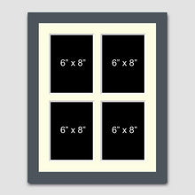 Load image into Gallery viewer, Multi Photo Frame Holds 4 6&quot;x8&quot; Photos in a 29mm Dark Grey Frame - Multi Photo Frames
