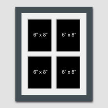 Load image into Gallery viewer, Multi Photo Frame Holds 4 6&quot;x8&quot; Photos in a 29mm Dark Grey Frame - Multi Photo Frames

