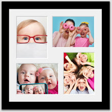 Load image into Gallery viewer, Multi Photo Frame Holds 4 6&quot;x8&quot; Photos in a Black Wood Frame - Multi Photo Frames
