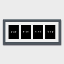 Load image into Gallery viewer, Multi Photo Frame | Holds 4 8&quot;x6&quot; Photos in a 29mm Dark Grey Frame - Multi Photo Frames

