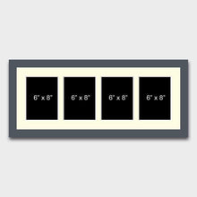 Load image into Gallery viewer, Multi Photo Frame | Holds 4 8&quot;x6&quot; Photos in a 29mm Dark Grey Frame - Multi Photo Frames
