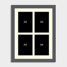 Load image into Gallery viewer, Multi Photo Frame Holds 4 A4 Certificates/Photos in a Grey Frame - Multi Photo Frames
