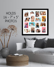 Load image into Gallery viewer, Multi Photo Frame to Hold 16 - 7&quot;x5&quot; Photos | Black Wood Frame - Multi Photo Frames
