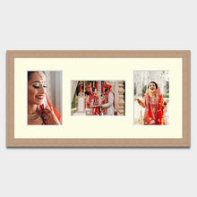 Load image into Gallery viewer, Multi Photo Frame to hold 3 4&quot; x 6&quot; Mixed Photos in an Oak Veneer Frame - Multi Photo Frames
