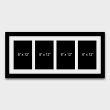 Load image into Gallery viewer, Multi Photo Frame to hold 4 8x12 Photos in a Black Wood Frame - Multi Photo Frames
