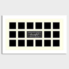 Load image into Gallery viewer, Multi Photo Love Frame to hold 16 4x4 Photos in a 33mm White Wood Frame - Multi Photo Frames
