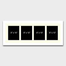 Load image into Gallery viewer, Multi Photo Picture Frame 4 Apertures 10x8 photos in a 33mm White Wood Frame - Multi Photo Frames
