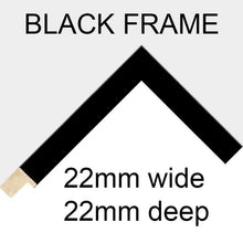Load image into Gallery viewer, Multi Photo Picture Frame | 4 Apertures 6x8 Photos in a 22mm Black Frame - Multi Photo Frames
