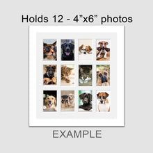 Load image into Gallery viewer, Multi Photo Picture Frame Holds 12 4&quot; x 6&quot; Photos in a White Frame - Multi Photo Frames
