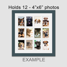 Load image into Gallery viewer, Multi Photo Picture Frame Holds 12 4x6 Photos in a Dark Grey Frame - Multi Photo Frames
