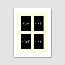 Load image into Gallery viewer, Multi Photo Picture Frame Holds 4 - 4&quot;x6&quot; Photos in a White Wood Frame - Multi Photo Frames
