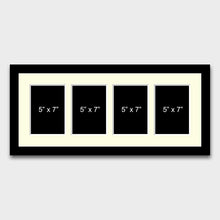 Load image into Gallery viewer, Multi Photo Picture Frame | Holds 4 7x5 Photos in a 22mm Black Wood Frame - Multi Photo Frames
