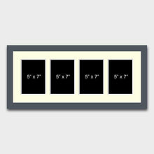 Load image into Gallery viewer, Multi Photo Picture Frame | Holds 4 7&quot;x5&quot; Photos in a 29mm Dark Grey Frame - Multi Photo Frames
