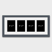 Load image into Gallery viewer, Multi Photo Picture Frame | Holds 4 7&quot;x5&quot; Photos in a 29mm Dark Grey Frame - Multi Photo Frames
