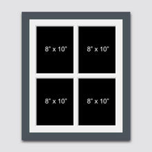 Load image into Gallery viewer, Multi Photo Picture Frame Holds 4 8&quot;x10&quot; Photo Size in a 29mm Dark Grey Wood Frame - Multi Photo Frames
